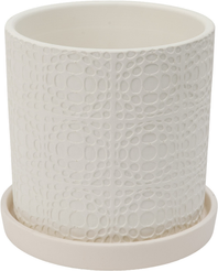 Горшок бетонный Иллюзия d15см h15см v1,8л, цилиндр, белый