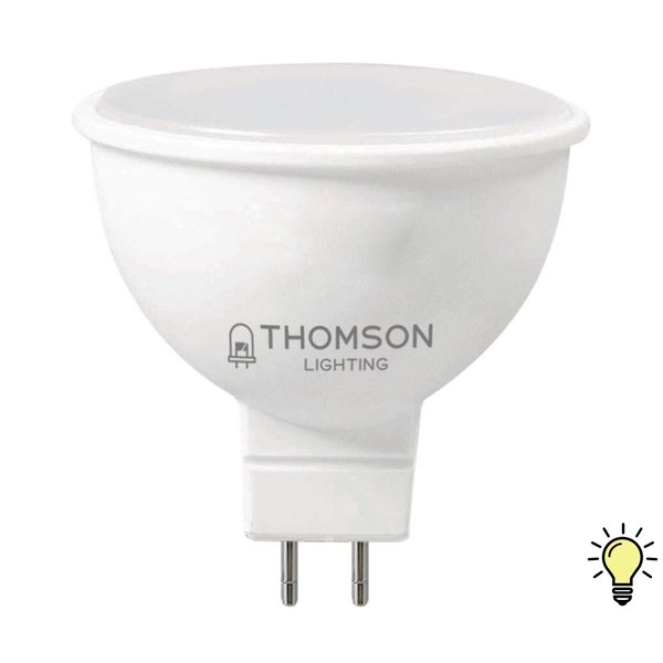 Лампа светодиодная THOMSON 8Вт GU5.3 3000К свет теплый