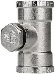 Тройник латунный под манометр 1/2"х1/4"х1/2" внутренняя резьба