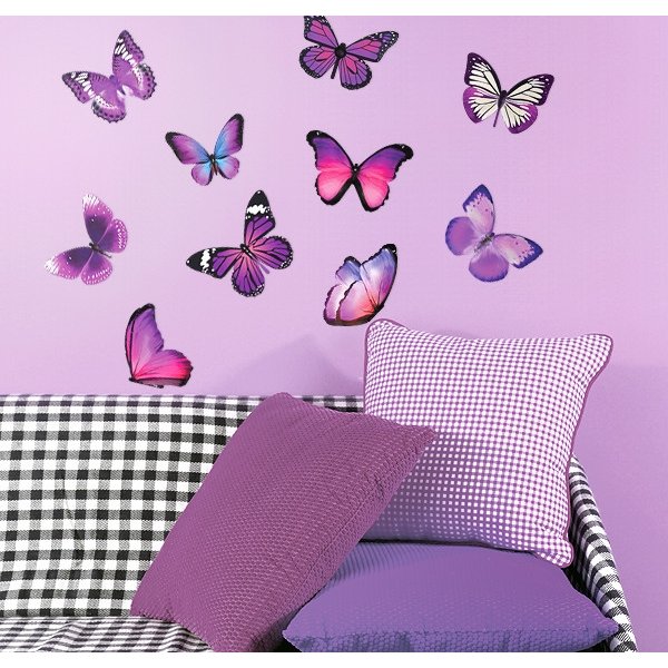 Наклейка декоративная Декоретто Бабочки Ультрафиолет AI 1001 S