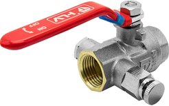 Кран шар.3/4" с дренажем и воздухоотводчиком вн-вн Optima HLV-101245.N.02