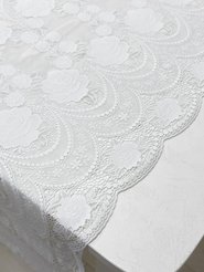 Дорожка на стол Ажурная роза 50см белый ПВХ