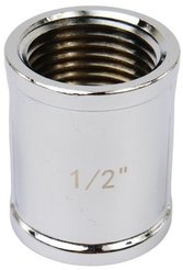 Муфта латунная V&G хромированная 1/2"