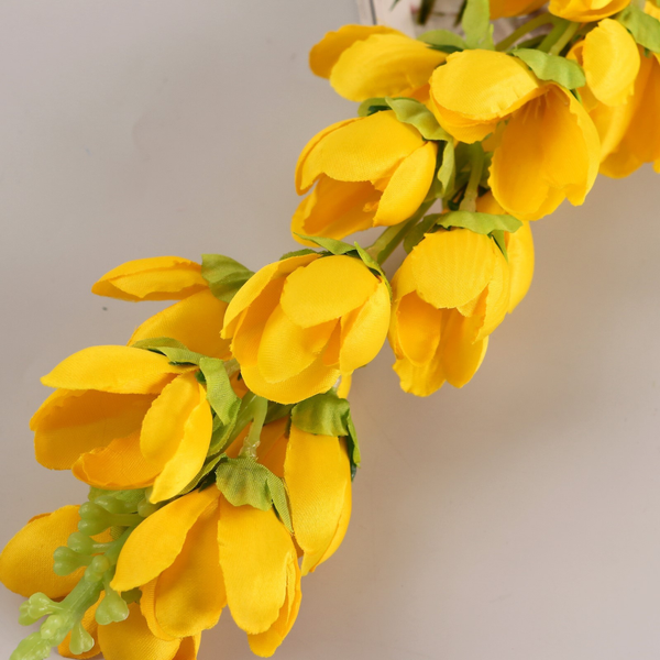 Цветок искусственный Дремлик садовый 3х84см, жёлтый 