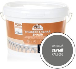 Эмаль универсальная акриловая ЭКСПЕРТ матовая цвет серый RAL 7005 (2,5кг)