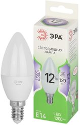 Лампочка светодиодная ЭРА GREEN LINE LED B35-12W-865-E14 GL E14 12 Вт свеча холодный свет