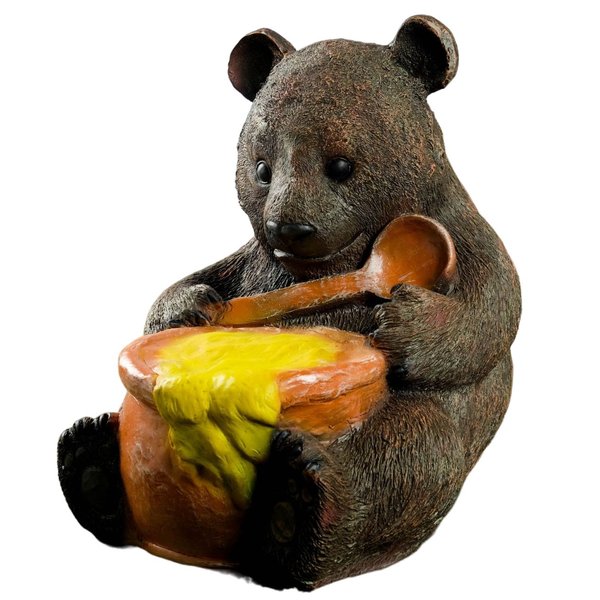 Фигура садовая Медвежонок с медом Жадина 43см
