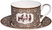 Пара чайная Lefard Horse club Лошади 300мл фарфор, коричневый