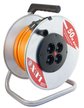 Удлинитель силовой на металл.катушке 40150 LUX К4-Е-50 ПВС 3x1,5 50м 16А 4 встр.розетки с з/к