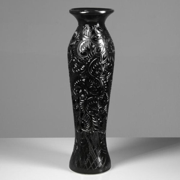 Ваза керамическая,коллекция Анита,19х19см,высота 67см,напольная,резка,цвет микс, 3972650