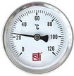 Термометр биметаллический STI Ø63мм,120°C,накладной (пружина 30-65мм)