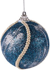 Шар с узором 8см синий SYPMQB-102114