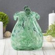 Ваза керамическая,коллекция Кошелёк,высота 16см,цвет зелёный,стеклокрошка,1346361