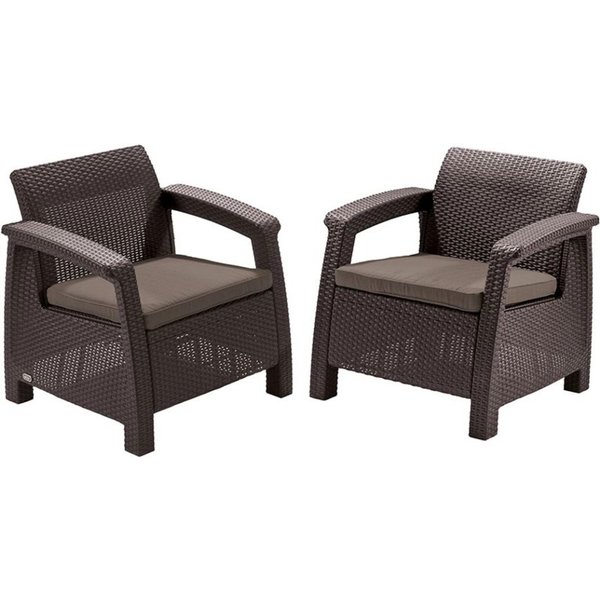 Комплект мебели Корфу Дуо (Corfu Duo) коричневый