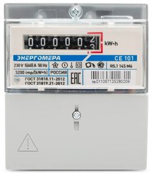 Счетчик электр.СЕ 101 R5.1 145 М6 1ф 1тариф 5-60А 230В 1класс точн.