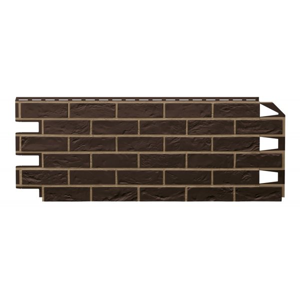 Панель фасадная Vilo Brick 1000х420х10мм темно-коричневый с фугой