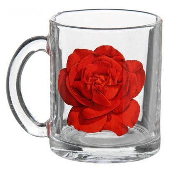 Кружка чайная 320мл Роза красная