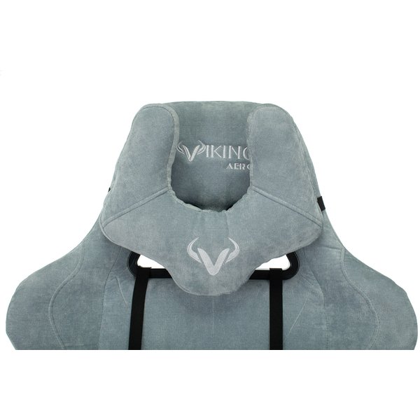 Кресло игровое Zombie Viking Knight Fabric Light-28 текстиль, серо-голубой