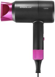 Фен для волос Ergolux ELX-HD09-C08 1200Вт 2 режима, серый/розовый