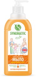 Мыло жидкое антибактериальное Synergetic ЭКО 500мл Фруктовый микс, гипоаллергенное, с дозатором