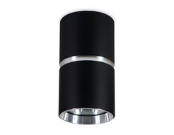 Светильник точечный накладной Ambrella light TN213116 BK/CH черный/хром GU10