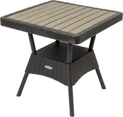 Стол садовый Rattan Ola Dom 75,5х74,5х76см квадратный антрацит
