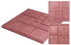 Плитка полимерпесчаная дачная 330х330х15мм красная