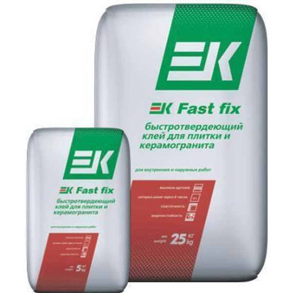Клей для плитки ЕК Fast Fix быстротверд.(5кг)