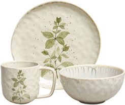 Набор посуды обеденный Lefard Flowers 3 предм. Кружка, тарелка, салатник бежевый, фарфор