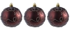 Набор шаров 3шт 8см кофе матовый, SYQB1-0123126