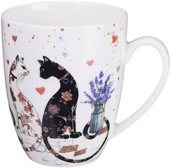 Кружка Lefard Lavander Cats Любовь 430мл фарфор