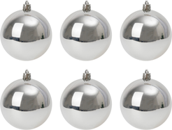 Набор шаров 6шт 8см серебро, глянец, SYCB17-651-S