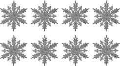 Набор украшений Снежинки 8шт 10,5см, серебро, SYQH-0125312