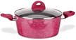 Кастрюля MoulinVilla Raspberry 4л стекл.крышка, антипригар., кован.алюм., индукция