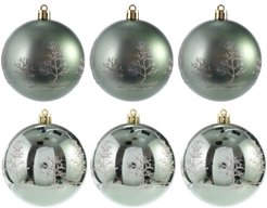 Набор шаров 6шт 8см оливковый, SYDC23-015