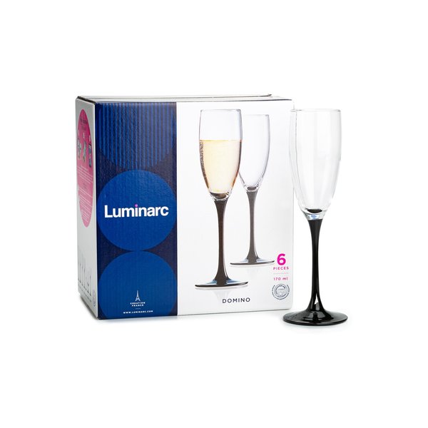 Набор фужеров д/шампанского Luminarc Domino 170мл 6шт стекло