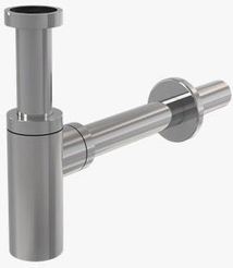 Сифон для умывальника Alcaplast Design цельнометаллический, круглый Ø32мм