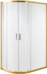 Ограждение душевое NG-6421-08 GOLD (120х80х190) полукруг, двери раздвижные, 1 место