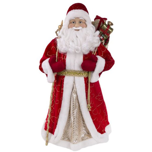 Фигура Дед Мороз в красной шубе 28,5x19,5x61см,86568