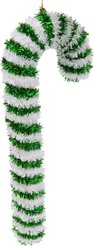 Украшение Рождественская трость из мишуры 30х12см зеленый ПЭТ SYMTC-1725135