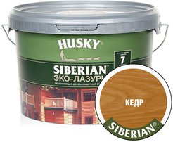 Антисептик HUSKY SIBERIAN ЭКО-ЛАЗУРЬ полуматовый кедр (2,5л)