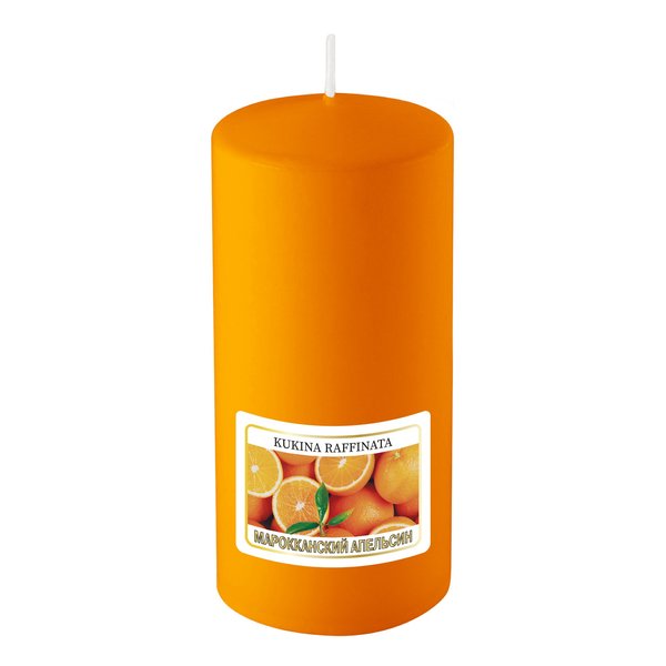Свеча столб 56х80мм апельсин