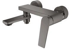 Смеситель для ванны HAIBA HB60533-3 в комплекте с душевыми аксессуарами, пепельный