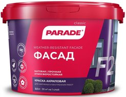 Краска фасадная Parade F20 (2,5л)