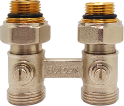 Узел нижнего подключения прямой Heizen 3/4"x1/2" для стальных радиаторов