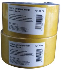 Скотч двусторонний 50ммХ10м ТК