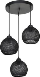 Подвес Topllight Lizbeth TL1612R-03BK черный/пластик 3хЕ27