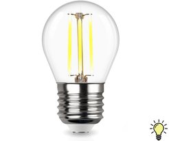 Лампа светодиодная REV FILAMENT 7Вт Е27 шар 2700К свет теплый
