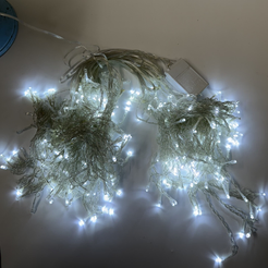 Электрогирлянда внутренняя Занавес 1,5х2м 300LED, холодный белый, контролер, прозрачный кабель