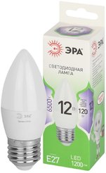 Лампочка светодиодная ЭРА GREEN LINE LED B35-12W-865-E27 GL E27 12 Вт свеча холодный свет